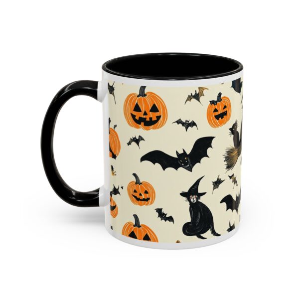 Flying Cats & Kitties Halloween Series Two Accent Coffee Mug (11, 15oz) - Image 3