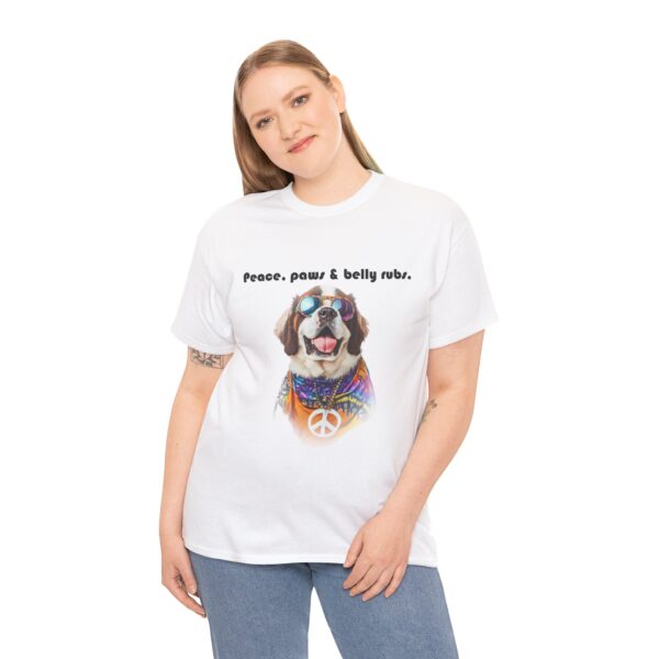 Peace, Paws & Belly Rubs Unisex Heavy Cotton Tee - Image 3