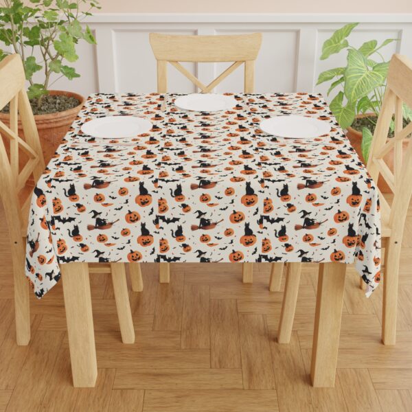 Kitty Witchy Halloween Tablecloth - Image 4