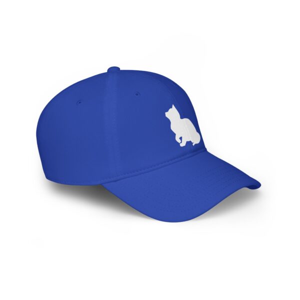 Cat Silhouette Low Profile Baseball Cap - white Low Profile Baseball Cap - Image 18