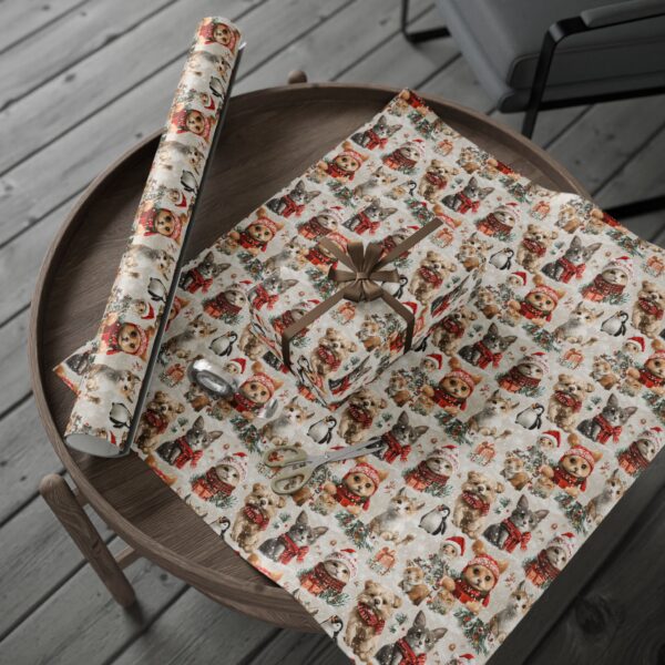 Snowy Winter Day Friends Christmas Wrapping Papers - Image 15