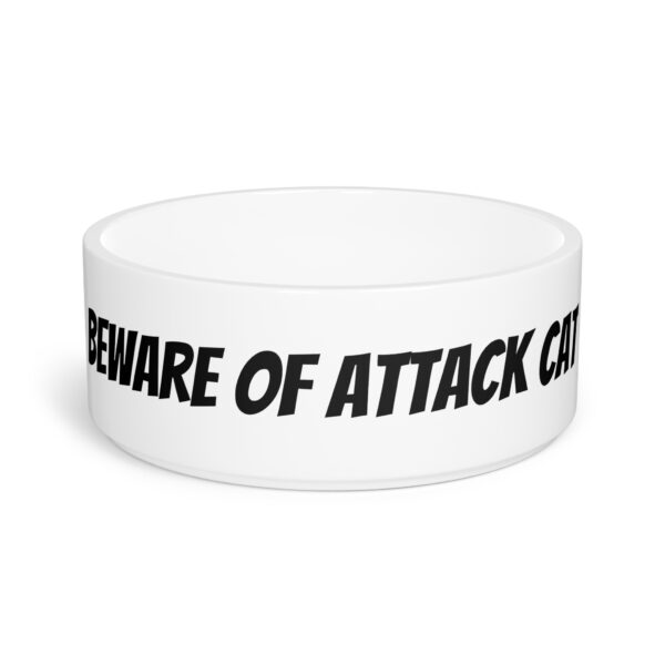 Beware of Attack Cat Pet Bowl