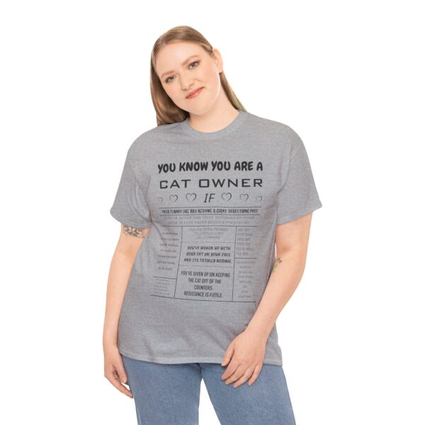 You Know You Are a Cat Owner If... Funny Cat Cotton Tee - Image 3