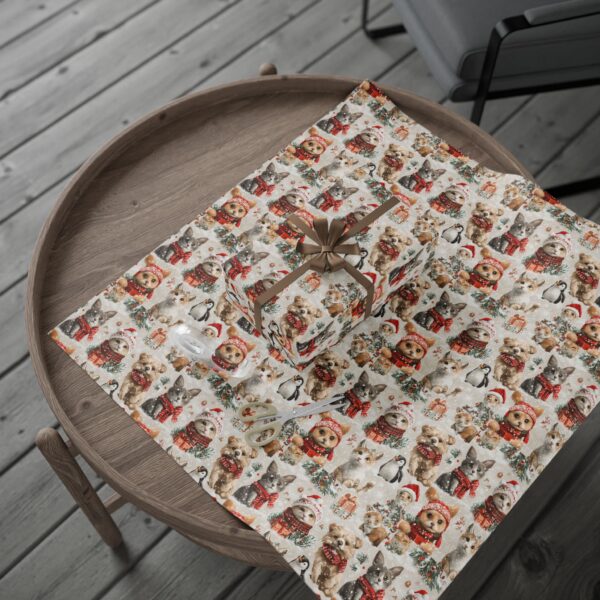 Snowy Winter Day Friends Christmas Wrapping Papers - Image 6