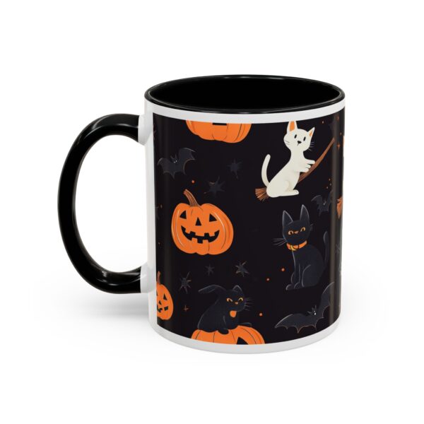 Flying Cats & Kitties Halloween Series One Accent Coffee Mug (11, 15oz) - Image 3