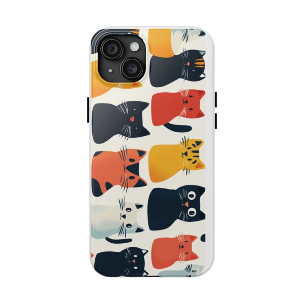 Happy Cats Lined Up Tough Phone Cases - Image 19