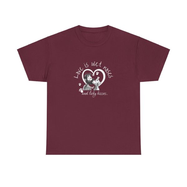 Love is Wet Noses and Licky Kisses Unisex Heavy Cotton Tee - Image 4