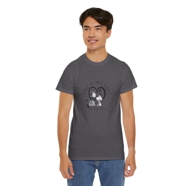 Love is Wet Noses and Licky Kisses Unisex Heavy Cotton Tee - Image 12