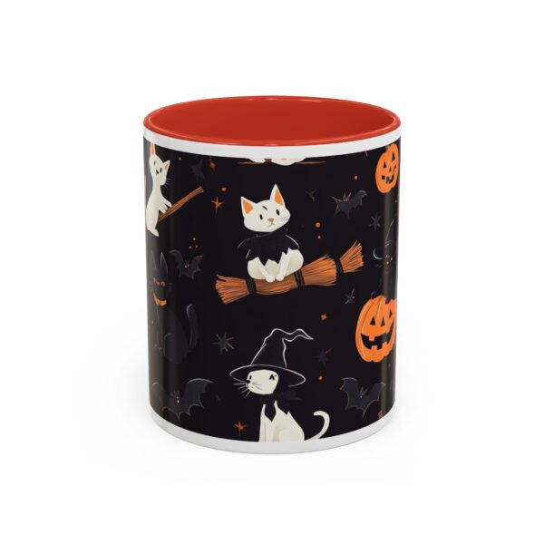 Flying Cats & Kitties Halloween Series One Accent Coffee Mug (11, 15oz) - Image 13