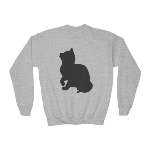 Cat Silhouette Youth Crewneck Sweatshirt