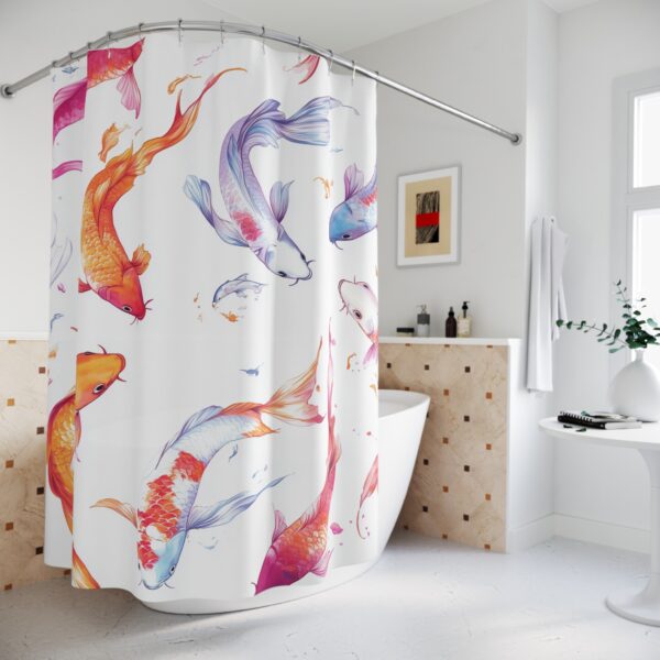 Dancing Koi Shower Curtain Series Two Shower Curtains - Image 4