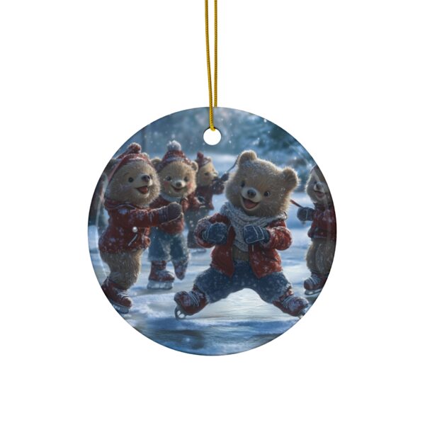 Bear Cubs Hockey Team Christmas Ceramic Ornament, 4 Shapes