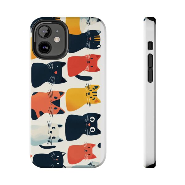 Happy Cats Lined Up Tough Phone Cases - Image 7