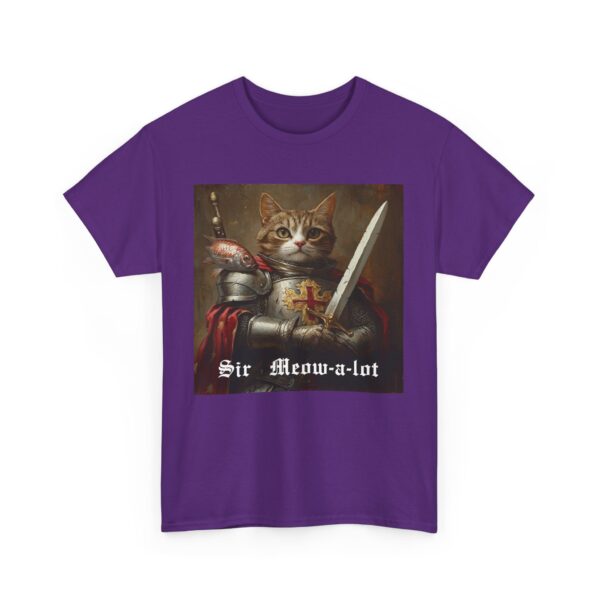 Sir Meow-a-lot Unisex Heavy Cotton Tee - Image 4