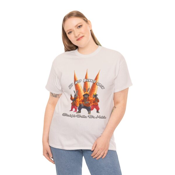 Hip Hop Bunnie Crew Unisex Heavy Cotton Tee - Image 8