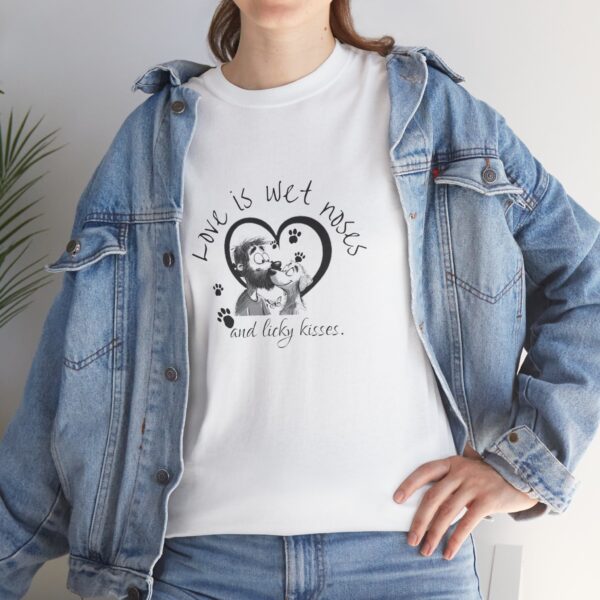 Love is Wet Noses and Licky Kisses Unisex Heavy Cotton Tee - Image 23