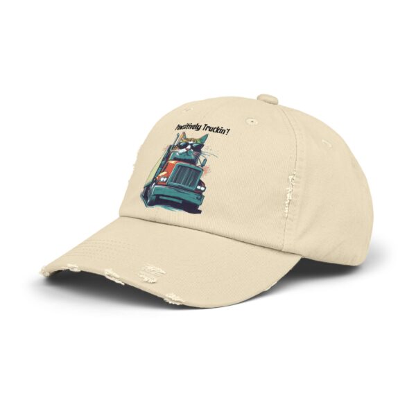 Pawsitively Truckin'! Unisex Distressed Cap - Image 2