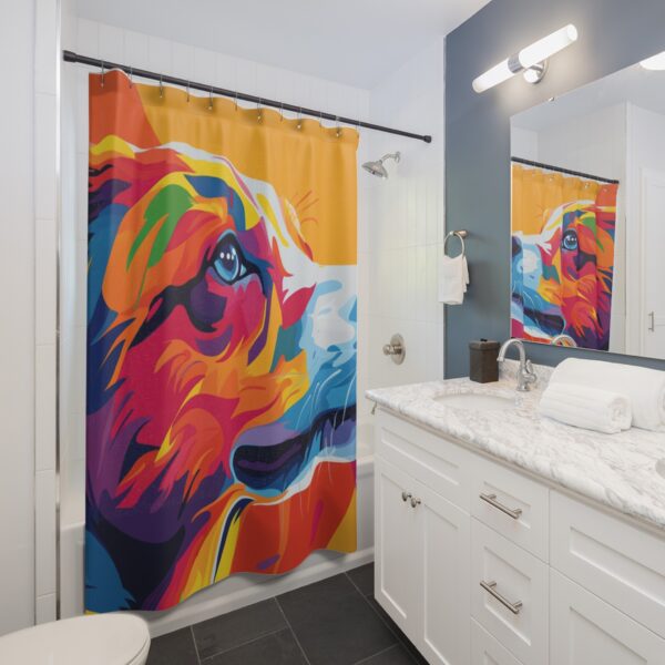 Colorful Dog Shower Curtains - Image 3