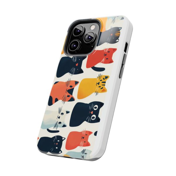 Happy Cats Lined Up Tough Phone Cases - Image 13