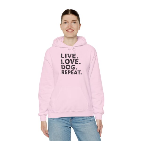 Live. Love. Dog. Repeat. Unisex Heavy Blend™ Hooded Sweatshirt - Image 9