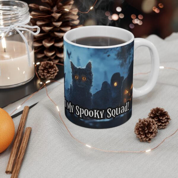 Creepin' it Real with my Spooky Squad! Mug 11oz - Image 4