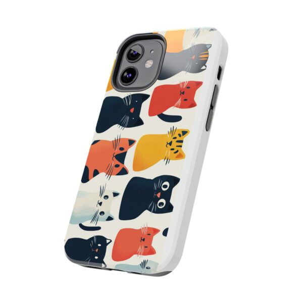 Happy Cats Lined Up Tough Phone Cases - Image 9