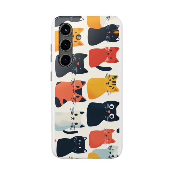 Happy Cats Lined Up Tough Phone Cases - Image 20