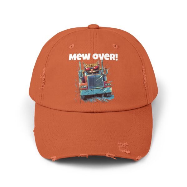 Mew Over! Cat Trucker Series One Unisex Distressed Cap - Image 8