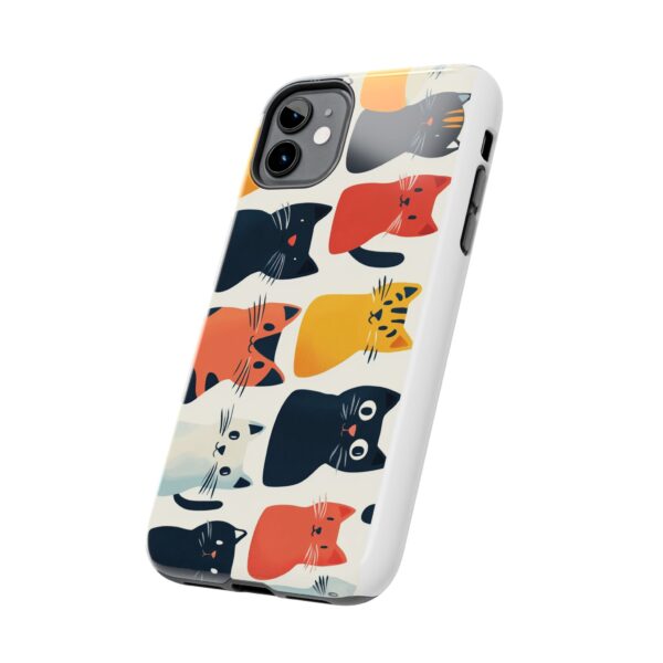 Happy Cats Lined Up Tough Phone Cases - Image 6