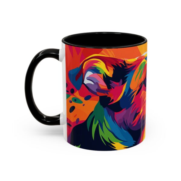 Rainbow Abstract Dog Accent Coffee Mug (11, 15oz) - Image 3