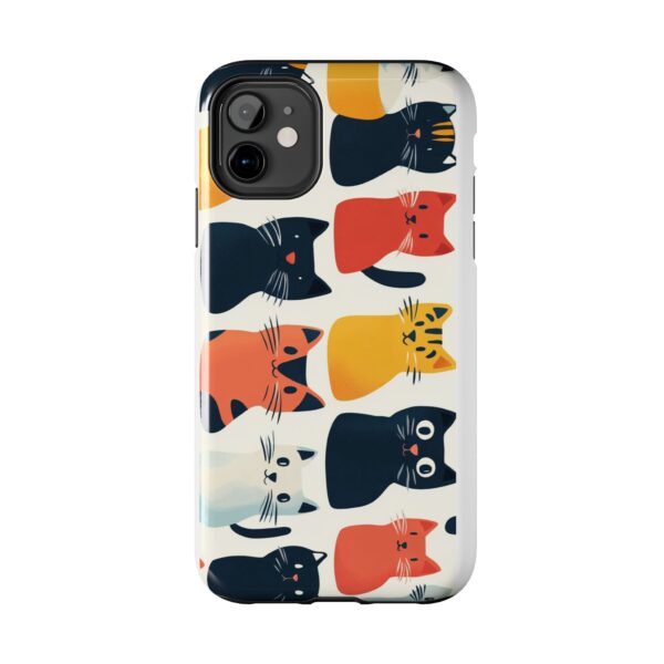 Happy Cats Lined Up Tough Phone Cases - Image 5