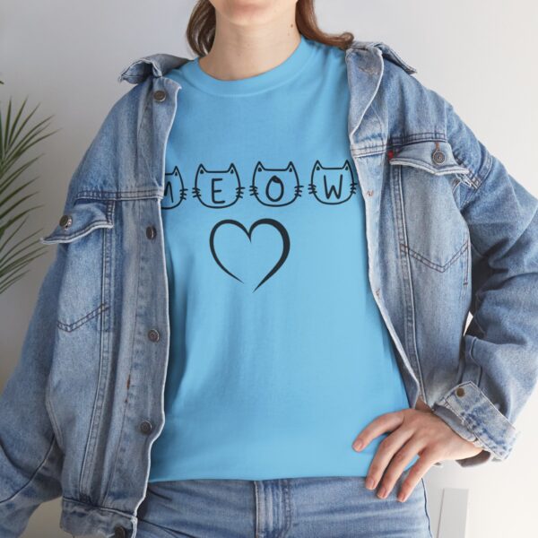 Meow Unisex Heavy Cotton Tee - Image 37