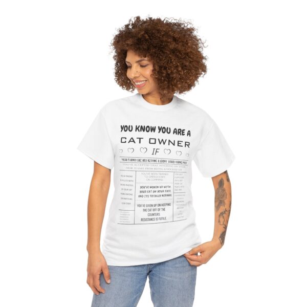 You Know You Are a Cat Owner If... Funny Cat Cotton Tee - Image 15