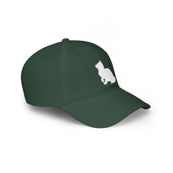 Cat Silhouette Low Profile Baseball Cap - white Low Profile Baseball Cap - Image 14