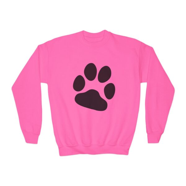 Dog Paw Youth Crewneck Sweatshirt - Image 3