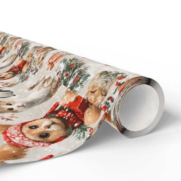 Snowy Winter Day Friends Christmas Wrapping Papers - Image 16