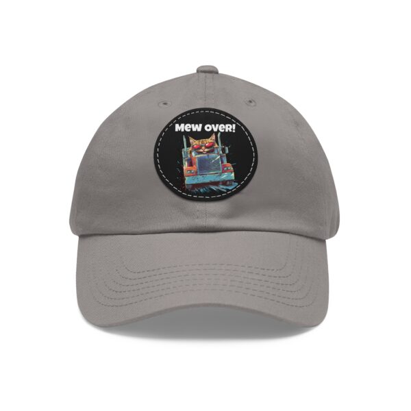 Mew Over! Cat Trucker Series Two Dad Hat with Leather Patch (Round) - Image 9