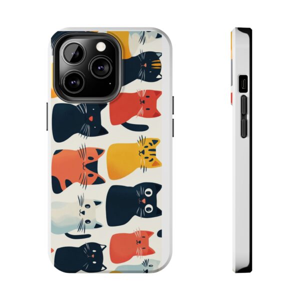 Happy Cats Lined Up Tough Phone Cases - Image 11