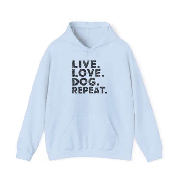 Live. Love. Dog. Repeat. Unisex Heavy Blend™ Hooded Sweatshirt