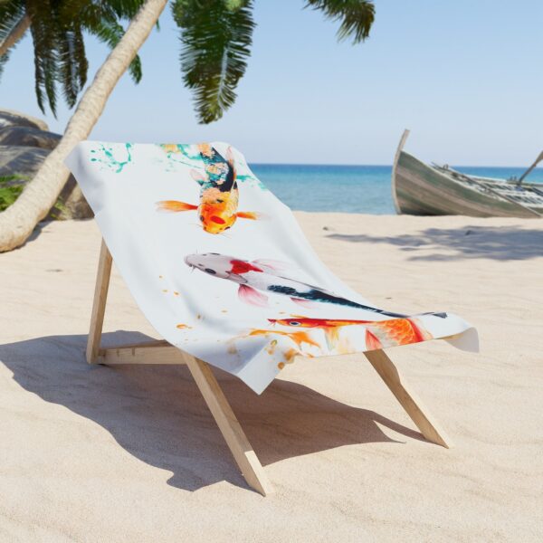 Dancing Koi Beach Towel - Image 2