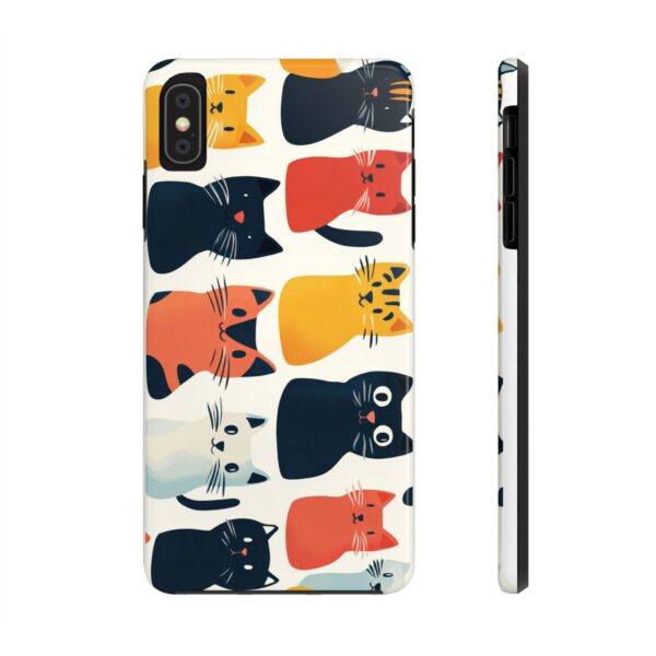 Happy Cats Lined Up Tough Phone Cases - Image 3