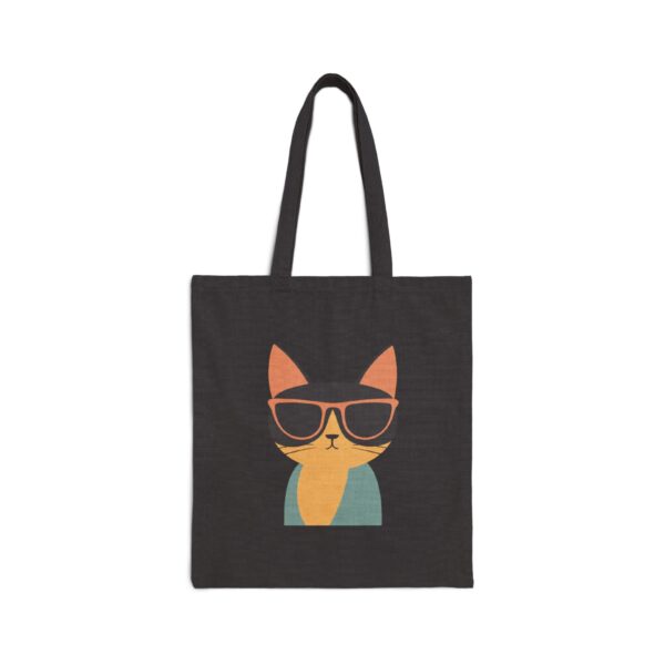 Cool Kitty Cotton Canvas Tote Bag - Image 5