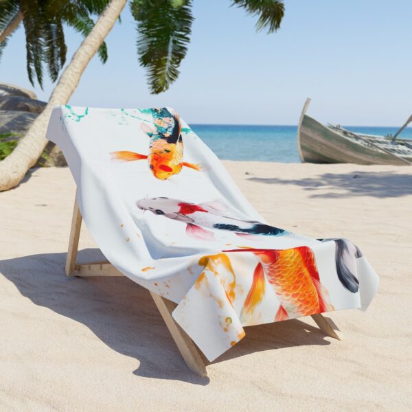 Dancing Koi Beach Towel - Image 4