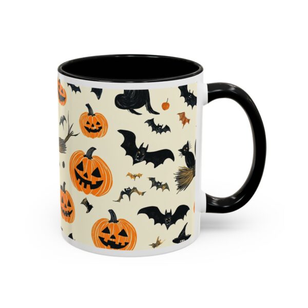 Flying Cats & Kitties Halloween Series Two Accent Coffee Mug (11, 15oz) - Image 2