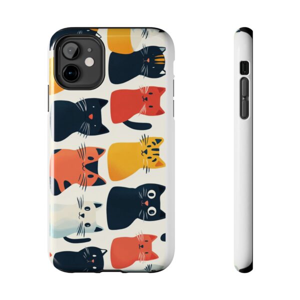 Happy Cats Lined Up Tough Phone Cases - Image 4