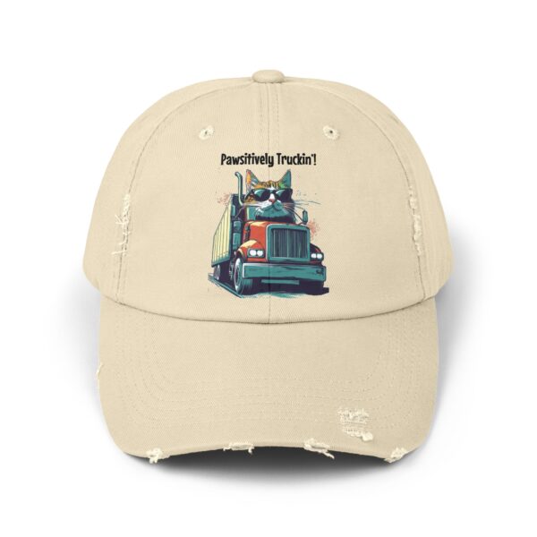 Pawsitively Truckin'! Unisex Distressed Cap