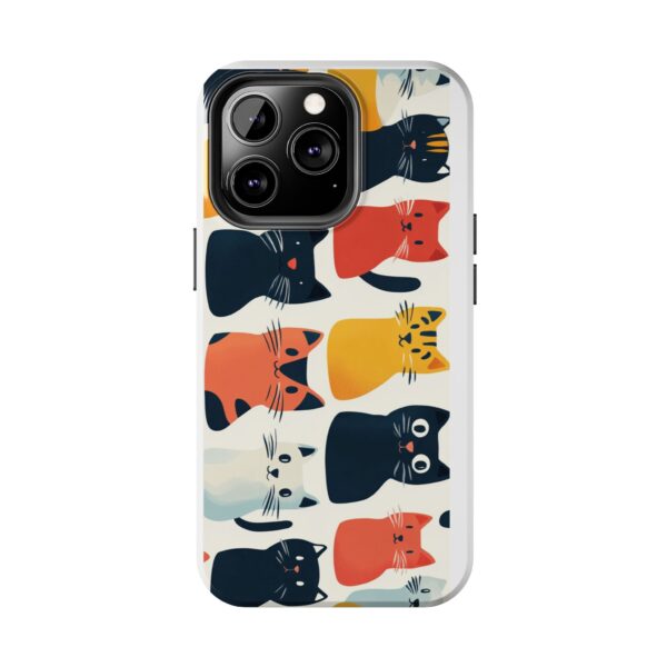 Happy Cats Lined Up Tough Phone Cases - Image 12