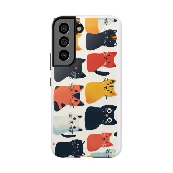 Happy Cats Lined Up Tough Phone Cases - Image 14