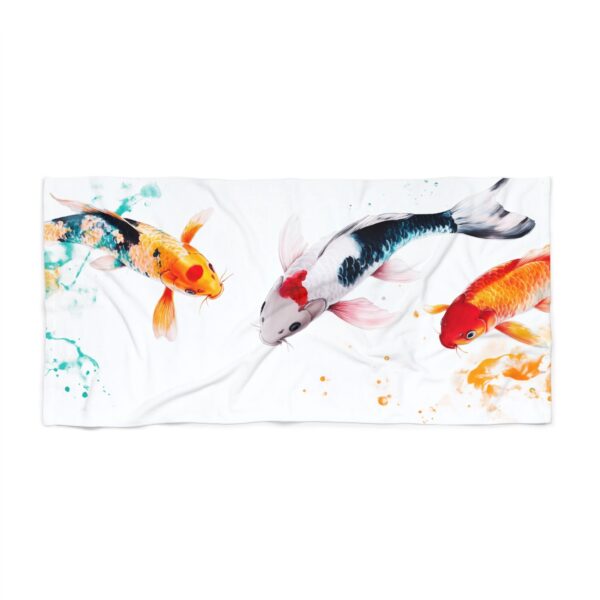 Dancing Koi Beach Towel