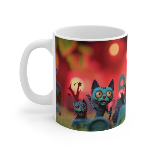 Zombie Kitties in the Graveyard Mug 11oz - Image 2